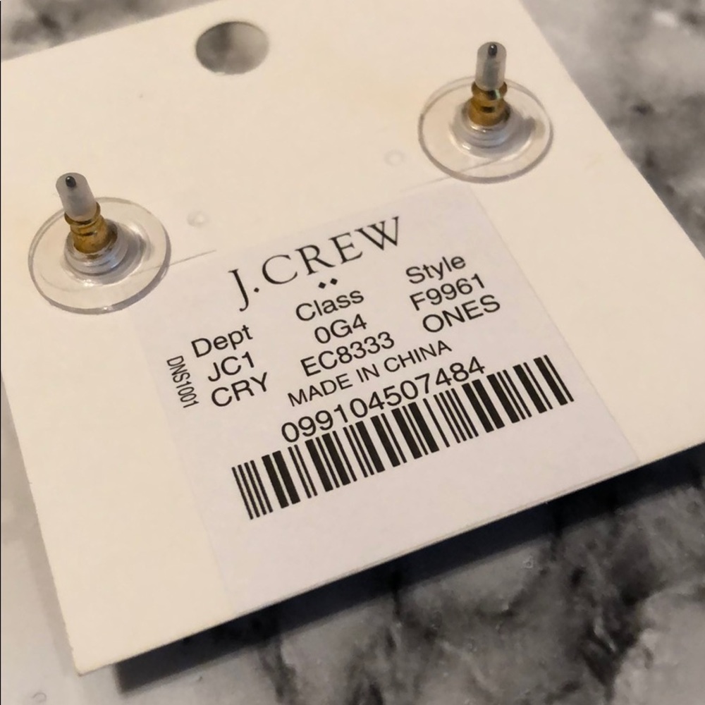 NWT J. Crew Pearl & Rhinestone Cluster Earrings! - Picture 3 of 4